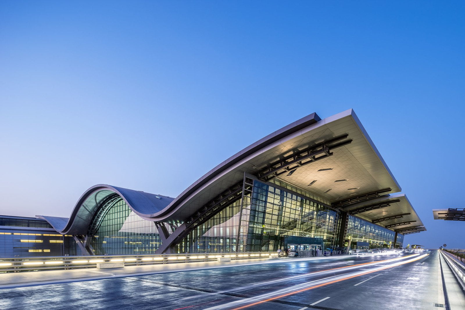 Hamad airport new most beautiful blue