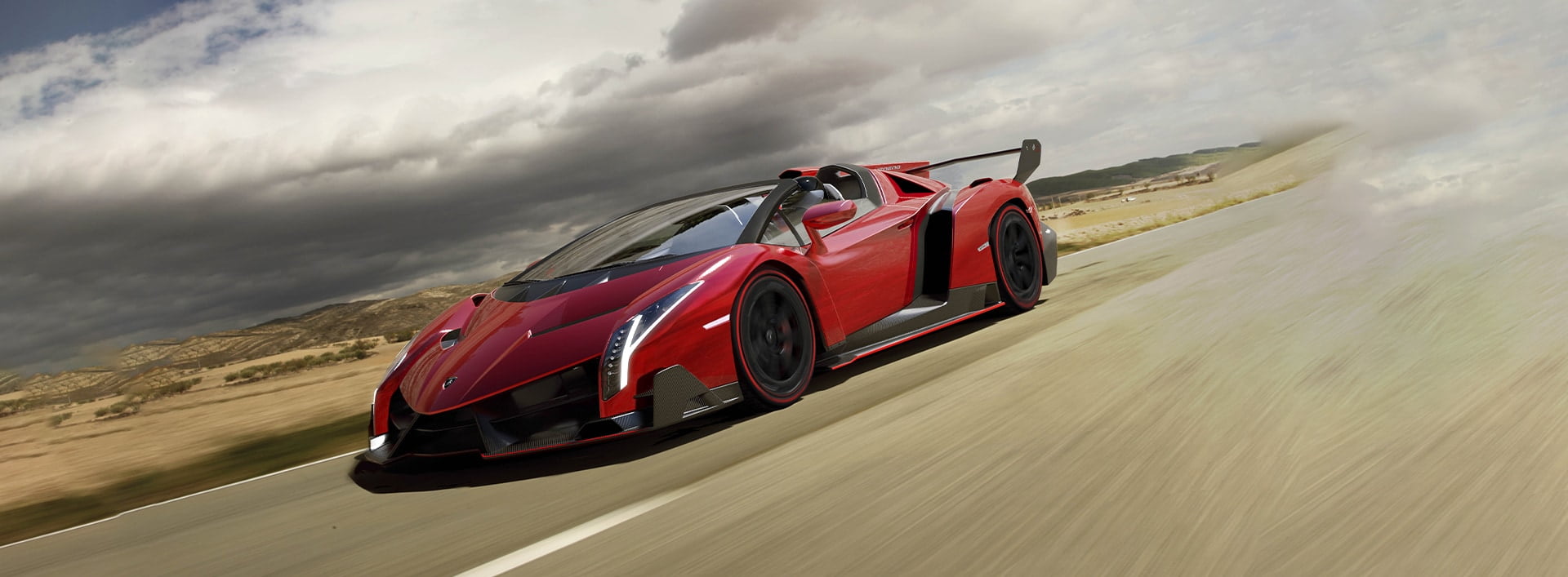 Lamborghini Veneno new red luxury