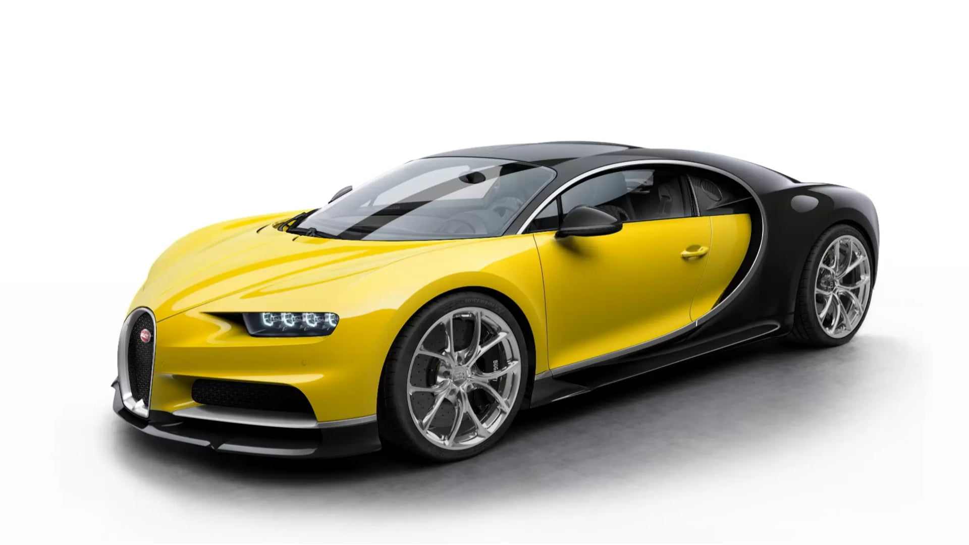 Bugatti Chiron black and yellow new