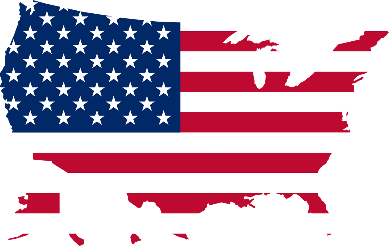 USA new flag map one of the top 10 largest countries in the world