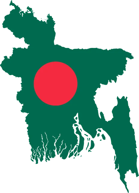 Bangladesh flag map new one of the most populated countries in the world