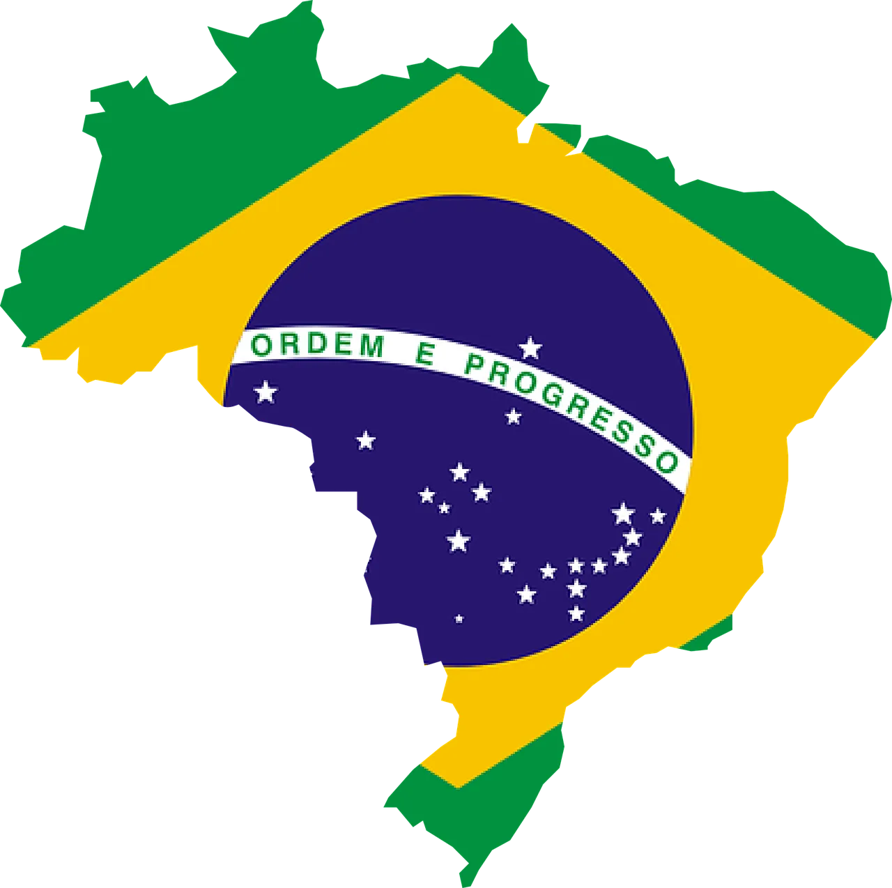 Brazil flag map new