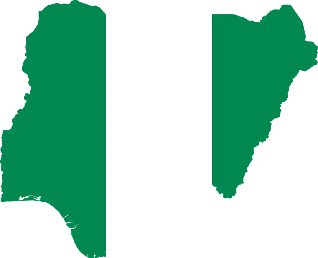 Nigeria flag map new one of the most populated countries in the world