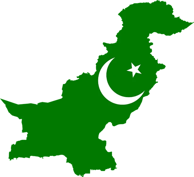 pakistan flag map the 5th most populous country in the world