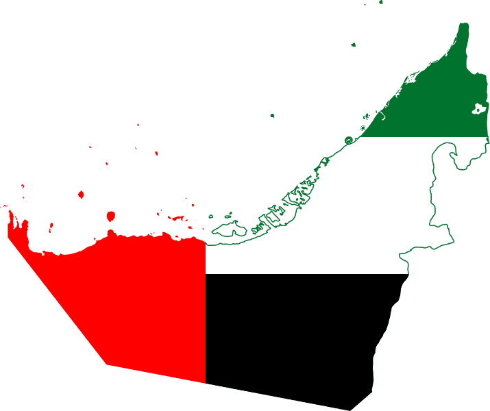 United Arab Emirates flag map