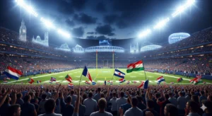 Featured image showing NFL international games across London, Mexico, and Germany stadiums with fans and flags.