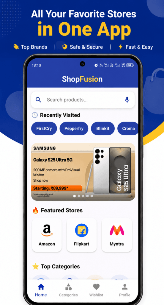 ShopFusion – Smart Shopping Assistant Application 3 screenshot 01